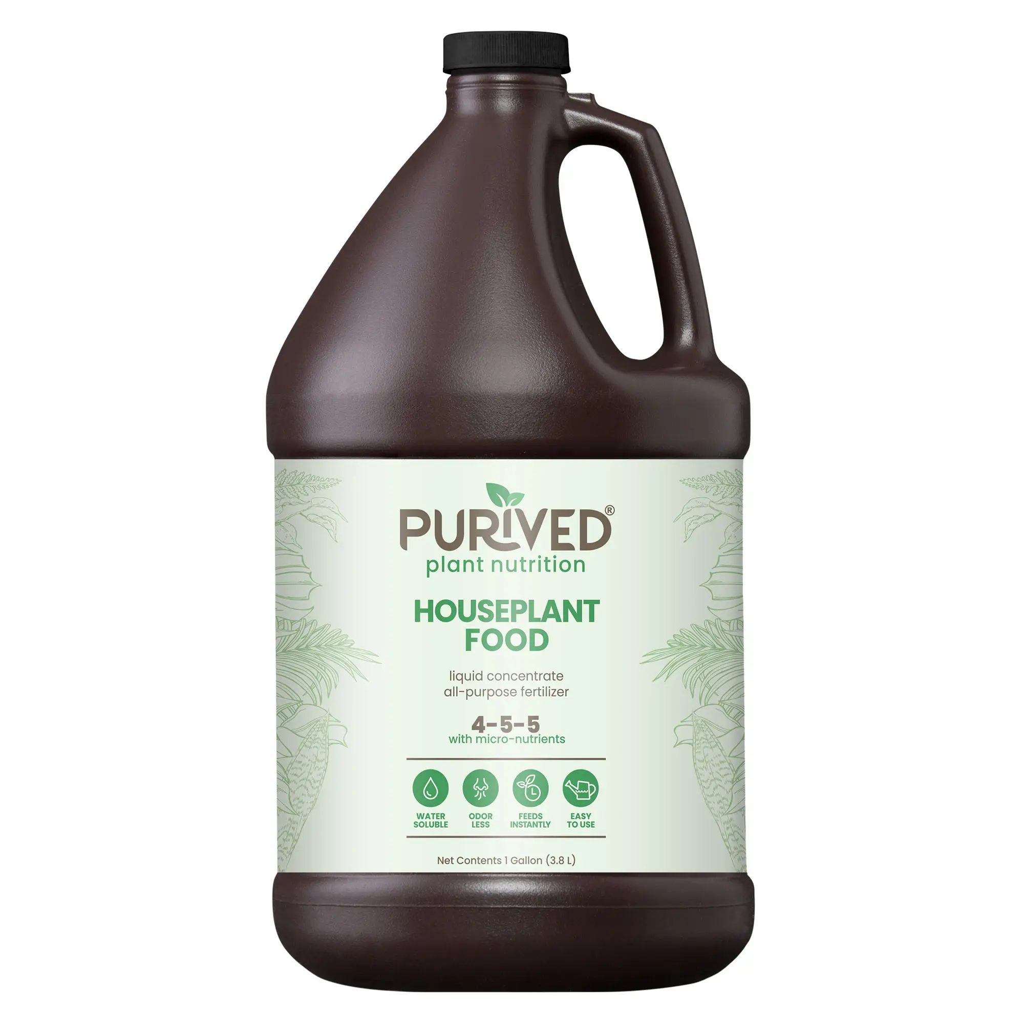 Purived Houseplant Fertilizer | 1gal Concentrate Makes 320 Gallons | All-Purpose...