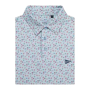 The Lobster Rolls Performance Polo for Men – Lightweight 3D All Over Print Golf Shirt, Casual Athletic Style