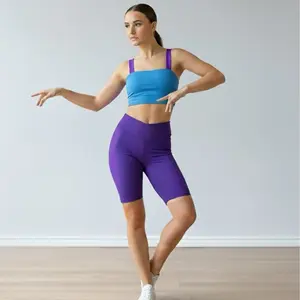 Womens Theatricals Wide Strap Crop Tank Top and Womens Theatricals Studio V Cut Bike Shorts