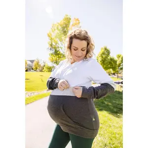 Color Block Nursing Hoodie