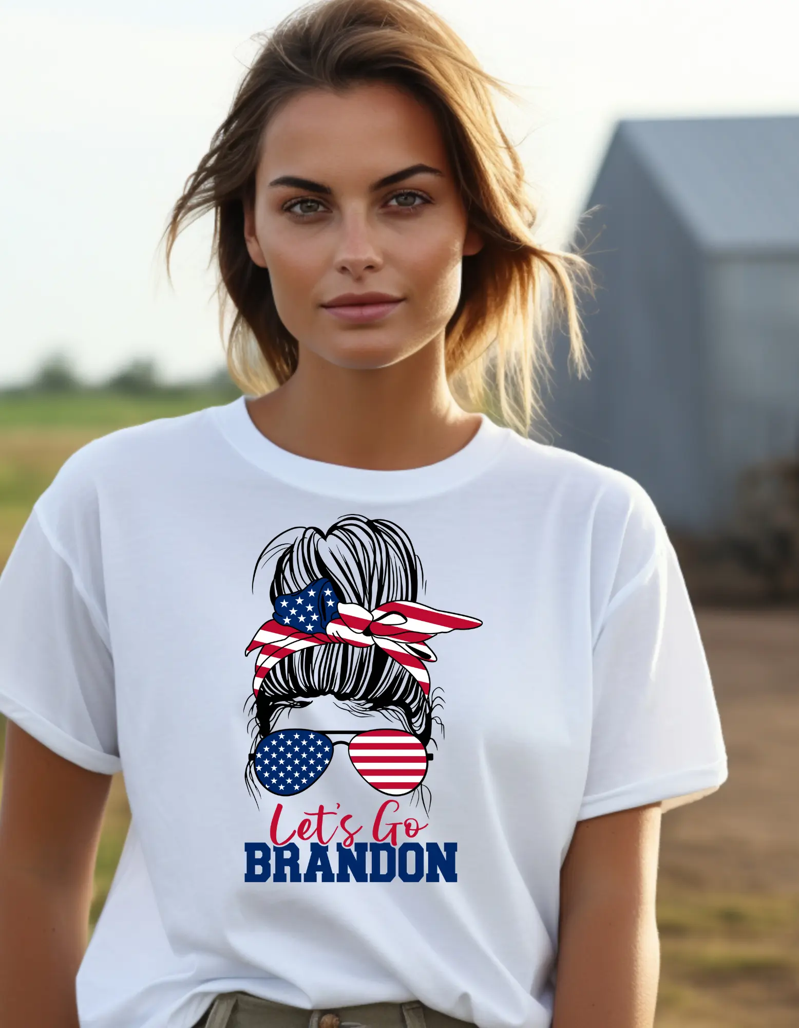 Lets go Brandon- white t-shirt