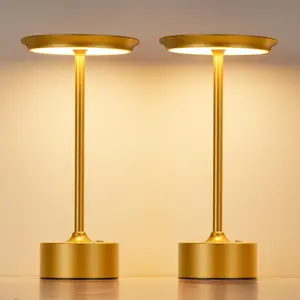 Rechargeable Table Lamps Set of 2,  Cordless LED 4000mAh  Desk Lamp, Stepless Dimming & 3 Color 2700K-6000K, Portable Lamp for Bedroom, Living Room, Restaurant, Outdoor, Night Light