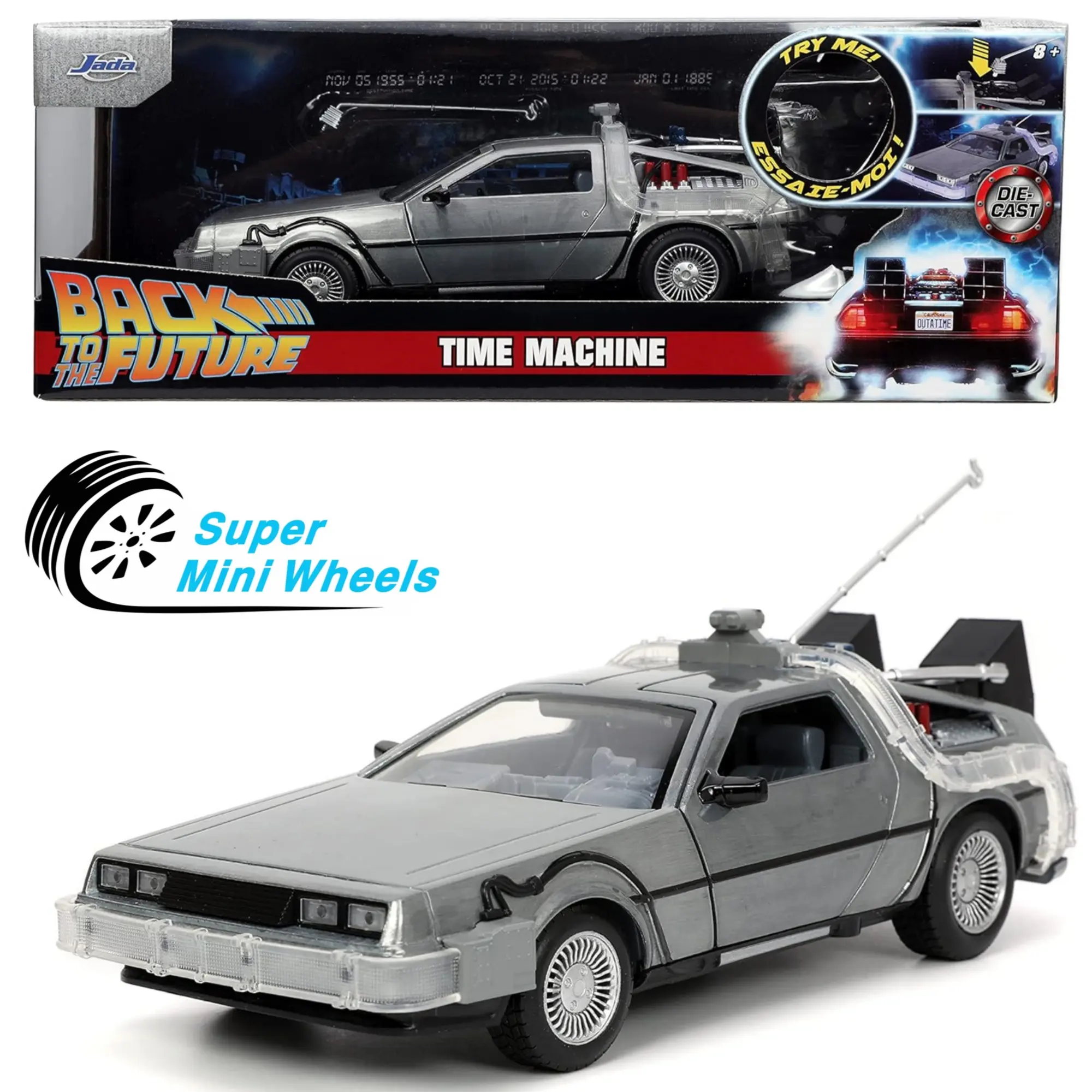 Jada 1:24 Back To The Future - Time Machine with Lights #32911
