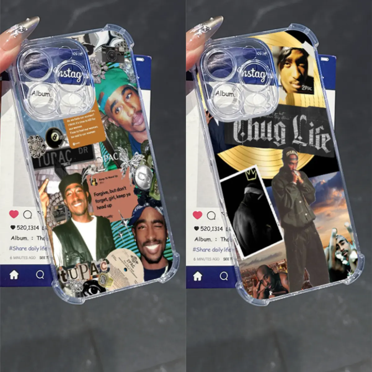Simple and Sophisticated Design For Fans Retro 2Pac Phone Case for IPhone 17 16 15 14 13 12 11 Pro Max Plus Air Tupac Holiday Best Gifts
