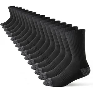 8 Pairs Mens Crew Cushion Socks Work Athletic Running Socks Casual Breathable Socks for Men,Sock Size:10-13