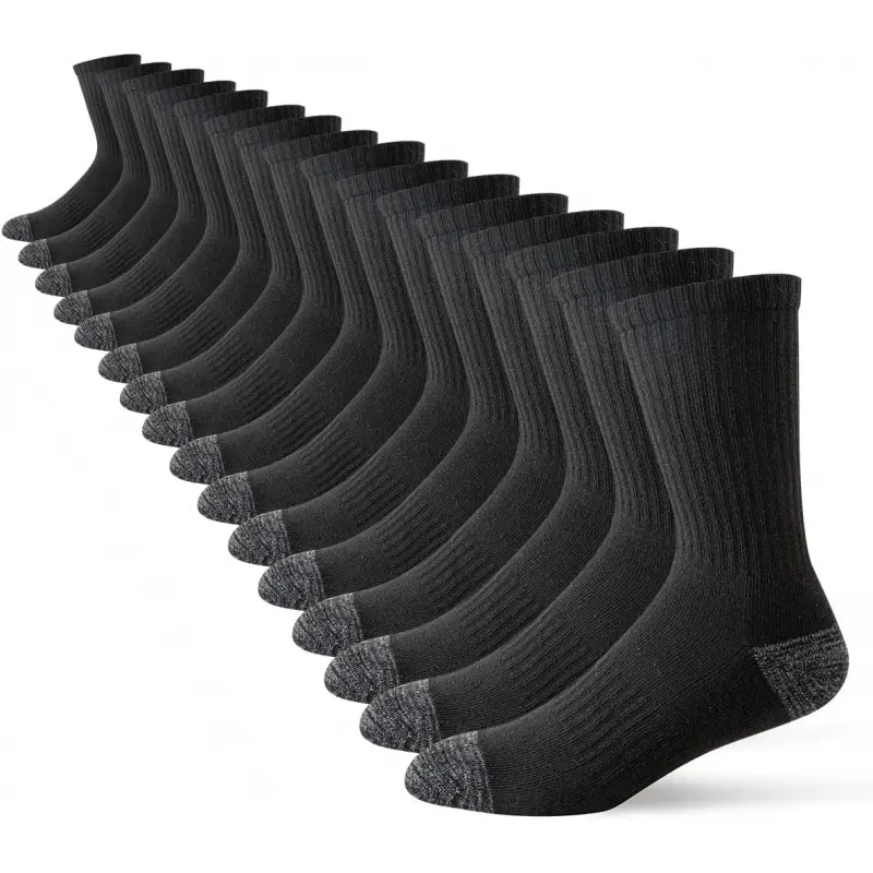8 Pairs Mens Crew Cushion Socks Work Athletic Running Socks Casual Breathable Socks for Men,Sock Size:10-13