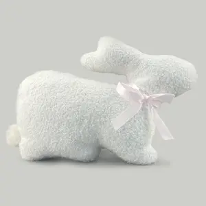New Easter Bunny Pillow Plush Rabbit Soft Cushion Seat Pad Decorative Accessory, Cute Holiday Gift Idea for Home Decoration