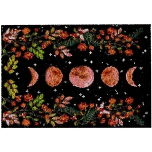 latch hook kits for adults, DIY Handmade Carpet Crochet Needlework Mat Knotted Cushion Tapestry, Colorful Pattern Pre-Printed, Embroidery Kits Valentine's Day gift Birthday gift Decoration Festival Gift 20.47in*14.96in 52cmx38cm