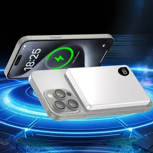 Magnetic Wireless Power Bank, 5000mAh Magnetic Wireless Charging Bank, Portable Mobile Phone Charger for iPhone & Android Phone, Electronic