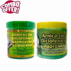 Arnica Con Diclofenaco Naproxeno y Lidocaina + Naproxeno Pomada 125g Massage Balm - Soothing Full-body Care