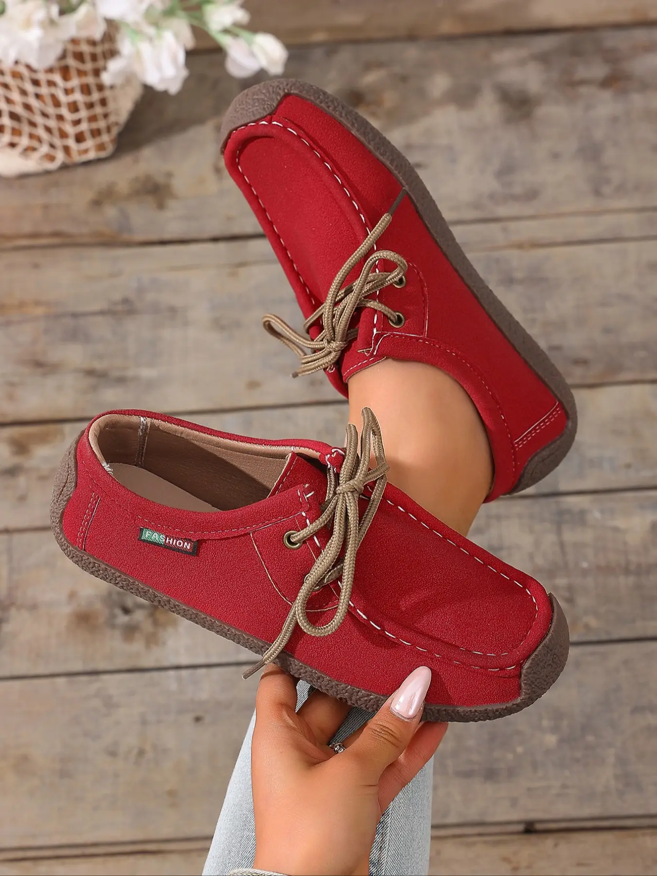 Women's Outdoor Lace-Up Flat Shoes, Extra Large Comfortable Thick Sole Rubber, Summer Casual Shoes, Round Toe Patchwork Casual Daily Commute Vacation Shoes Flatform Walking Shoes, Casual Flat Footwear, Rubber Soled Shoes