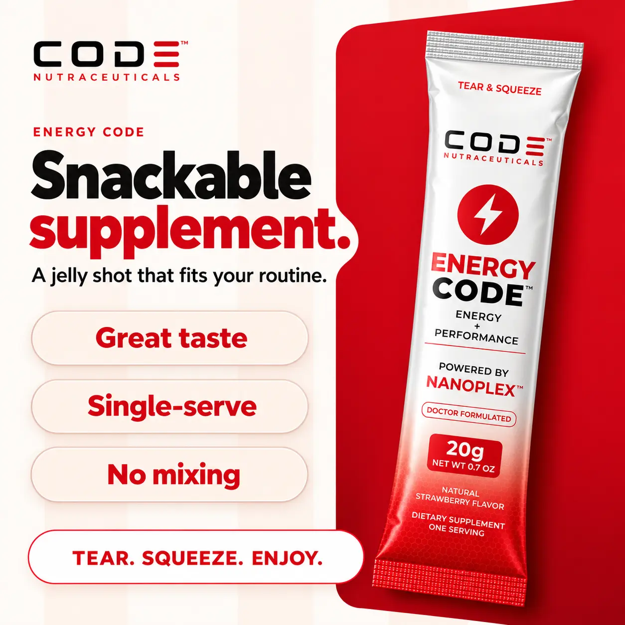 ENERGY CODE — The Snackable Supplement