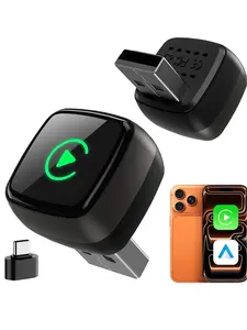 2026 Wireless Carplay Adapter for iPhone and Android, Plug and Play Compatibility, 2-In-1 Wireless Carplay and Android Auto Adapter, Portable Carplay Adapter