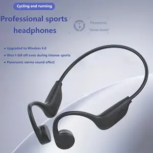 Wireless Bone Conduction Bluetooth-compatible Headphones, Waterproof Sports Headphone, 10h Playback with Sweat Resistance, Noise-Cancelling Voice Calls for Running & Cycling