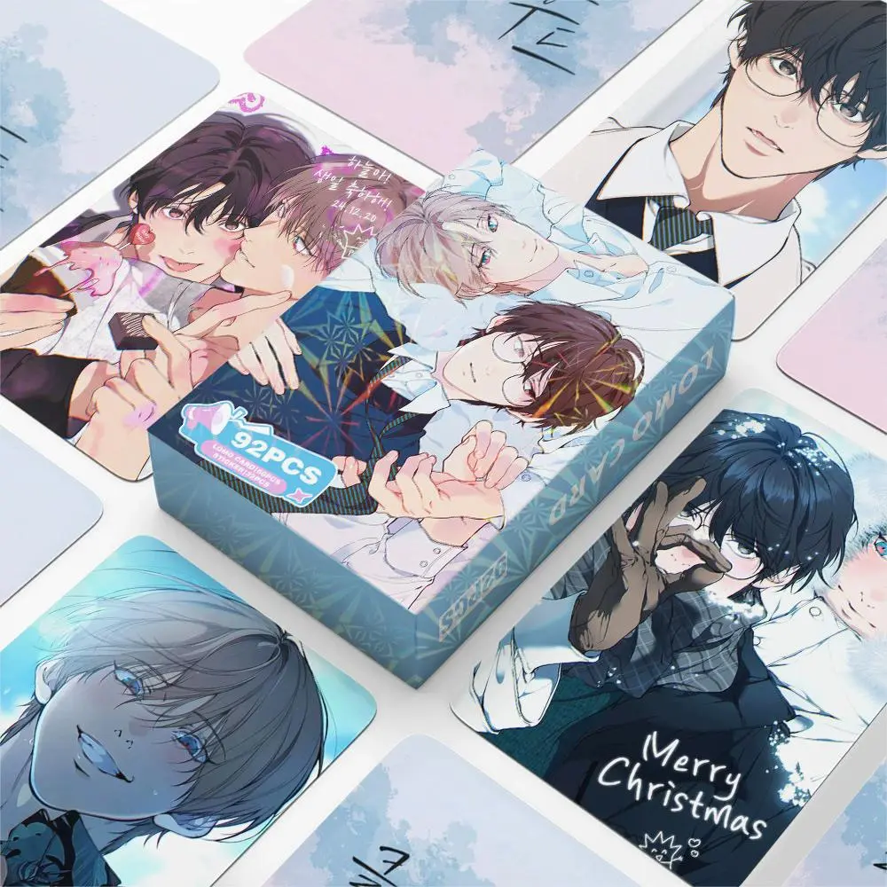 92PCS Korean Webtoon Lomo Cards & Mini Stickers - Anime Character Photocards Collection Perfect Gift for Fans
