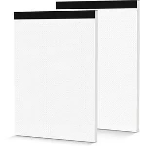 Dot Grid Notepad 8.5 x 11 2 Pack 5x5 Dotted Graph Paper Dotted Journal for Sketching Journaling Micro Perforated White Thick Paper 1/5" Dots Writing Pad 30 Sheets/Pad