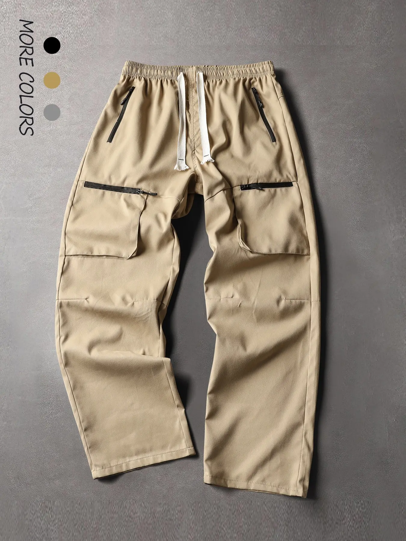 Men's Paratrooper Work Pants, Spring & Fall Fashion, Loose-Fit Outdoor Tactical, Multi-Pocket Hiking Trousers, Casual & Versatile