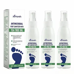 (3 bottles)Tea Tree Oil Foot Spray - Plantar Moisturizing Deodorant for Odor Control & Dry Feet Care, Natural Foot Sanitizer with Antifungal Properties,Ximonth Clear Foot Sanitizer Spray,for Foot & Shoe Freshness
