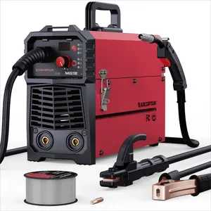 ARCCAPTAIN MIG130 Best 3 in 1 110V Portable No Gas Flux Core Welder, MIG/Lift TIG/Stick 3 in 1 Welding Machine with Synergy, IGBT Inverter Portable Gasless Welder Equipment with Welding Gun and 2lb Welding Wire, Work Equipment For Men