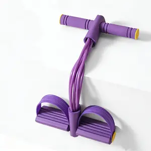 Multifunction Pedal Resistance Trainer with 6 Tubes – Stronger Resistance for Effective Training, Portable Foot Pedal Exerciser for Full-Body Home Workout, Stretching & Fitness Training