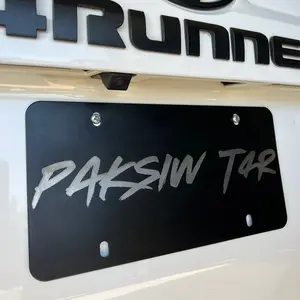 Customized Engraved Stainless Steel License Plate-Off Road Car Enthusiast-Personalized Birthday Gift-Present-Customizable-Personalizable-Garage-Man Cave-Vehicle