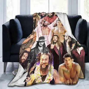 Blanket Jason Momoa Soft and Comfortable Wool Fleece Throw Blankets for Sofa Office car Camping Yoga Travel Home Decoration Cozy Plush Beach Blanket Gift