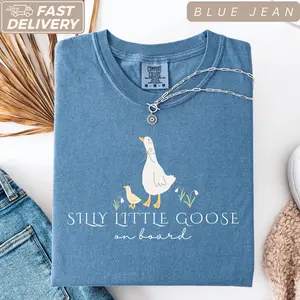 Comfort Colors® Silly Little Goose On Board T-shirt, Pregnancy Announcement Tees, Baby Reveal Shirt, Expecting Mom Sweatshirt, Mother's Day Gift