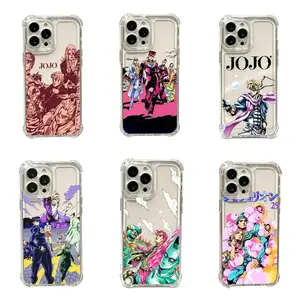JoJos Bizarres Anime Adventures Phone Case Clear  for iPhone 17, 16, 15, 14, 13, 12, 11 Pro Air Plus ProMax and Samsung S26-S20 Ultra Plus FE shock-absorbing phone cases, fashionable gift.