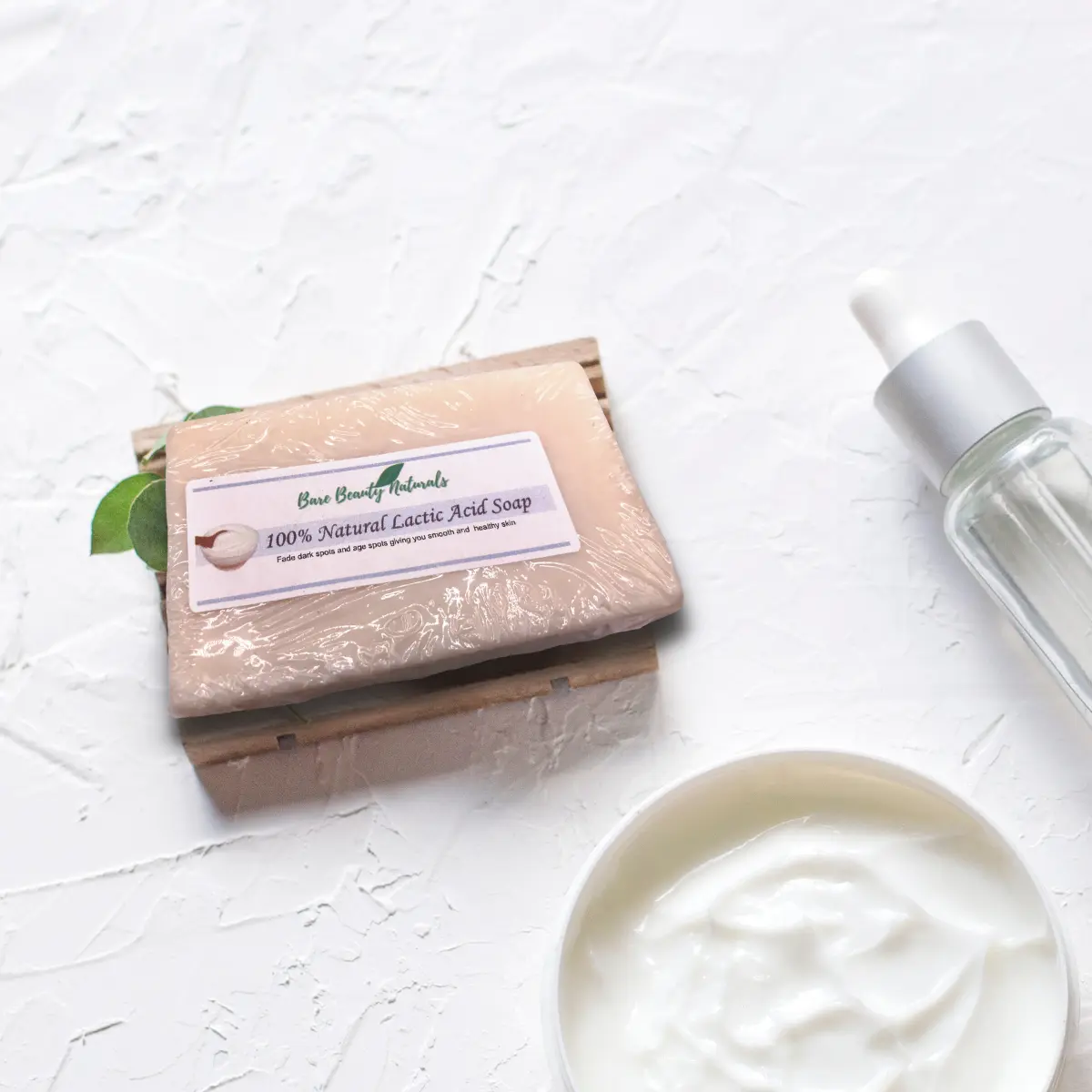 Lactic Acid Exfoliating Soap | All Natural | Anti-Aging | Dark Spot Remover | Moisturizing | By Bare Beauty Naturals