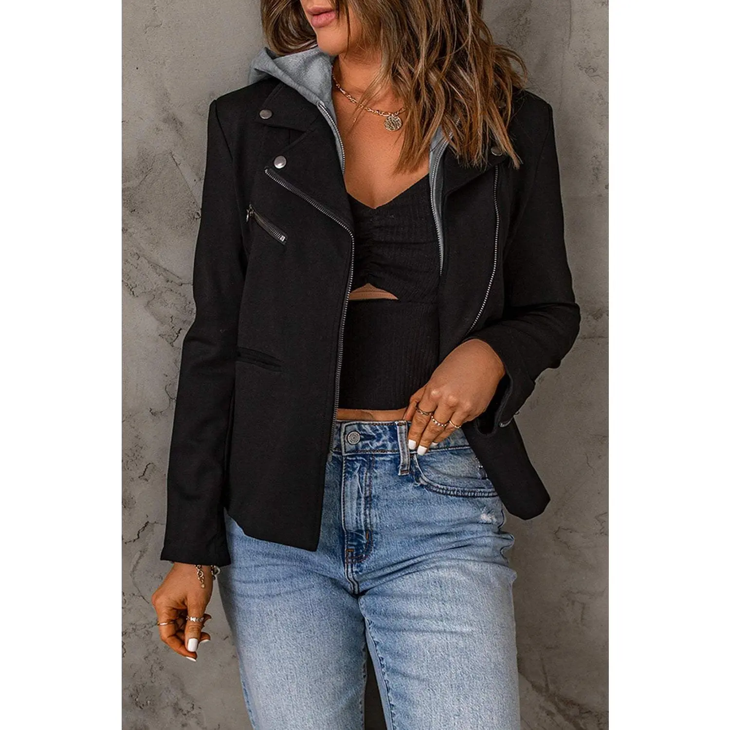 Zip Up Hooded Jacket