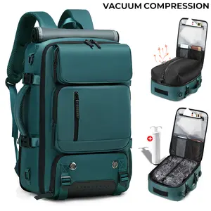 4-in-1 multifunctional backpack, vacuum compressionmen' s travel bag set, large-capacity compressiblewomen' s travel bag, built-in compressible air cushion,includes manual vacuum pump, outdoor hiking backpack,holiday and birthday gifts