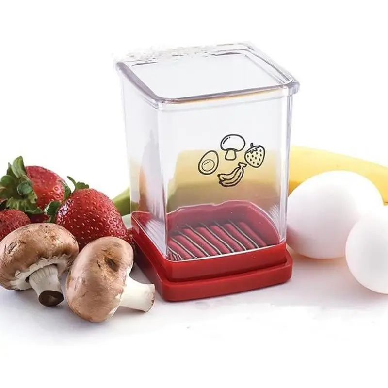Stainless steel fruit and vegetable cup slicer - a slicer for quickly making slices of salad, eggs, strawberries, bananas and more
