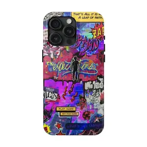 Across The Spider Verse Superhero Comic Fan Miles Morales Graffiti Art Tough Phone Case. Edgy Urban Streetwear Aesthetic Rugged Shockproof Protective Cover For iPhone 17 Pro Max 16 Air 15 14 13 12 11.