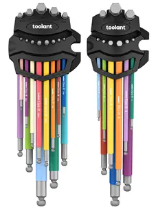 toolant Allen Wrench Allen Key Metric&SAE Set, with Ball End for Automotive, Plumber, Workshop, Mechanics