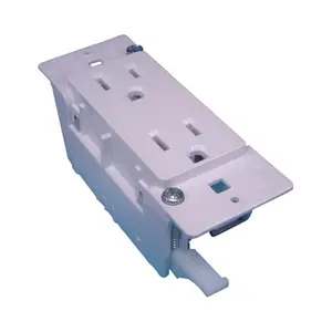 US Hardware E-120C 2-Port Sockets, White Duplex Receptacle, Two-Port Sockets