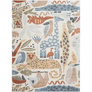 Nourison Home Astra Machine Washable ASW01 Ivory Contemporary Power-loomed Rug