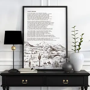 Lucky Enough Art Print Poster No Frame, American Heartbreak Tour, Lucky Enough Poem, Lucky Enough Lyrics