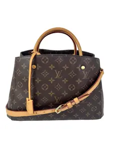 Pre-owned Louis Vuitton Canvas Shoulder Bags Montaigne MM Monogram Shoulder Bag