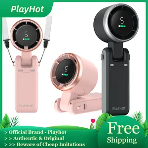 PLAYHOT Portable Handheld Turbo Fan,4000mAh Battery, 5 Gear Wind, 10H Cooling , 3-in-1 Portable Fanwith Air Turbo Tech Cooling Fan for Work, Travel & Outdoor Adventures