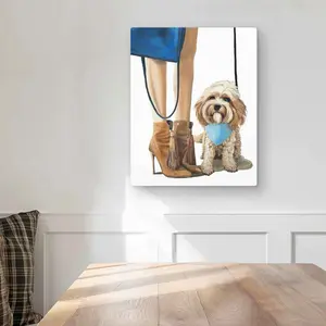 212 MAIN Cavoodle Dog Wall Art - 16x20 in. Lightweight Artistic Aluminum Metal Print, Beige Clothing-Themed Design, Modern Home Decor, Animal Artwork Prints, Gift-Worthy Home Supplies
