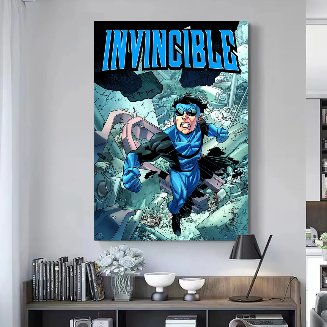 Invincible Mark Grayson Blue Poster, High-Quality High-DPI Unframed ...