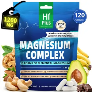 Magnesium Complex 10 Essential Magnesium Supplement 1200mg 120 Capsules