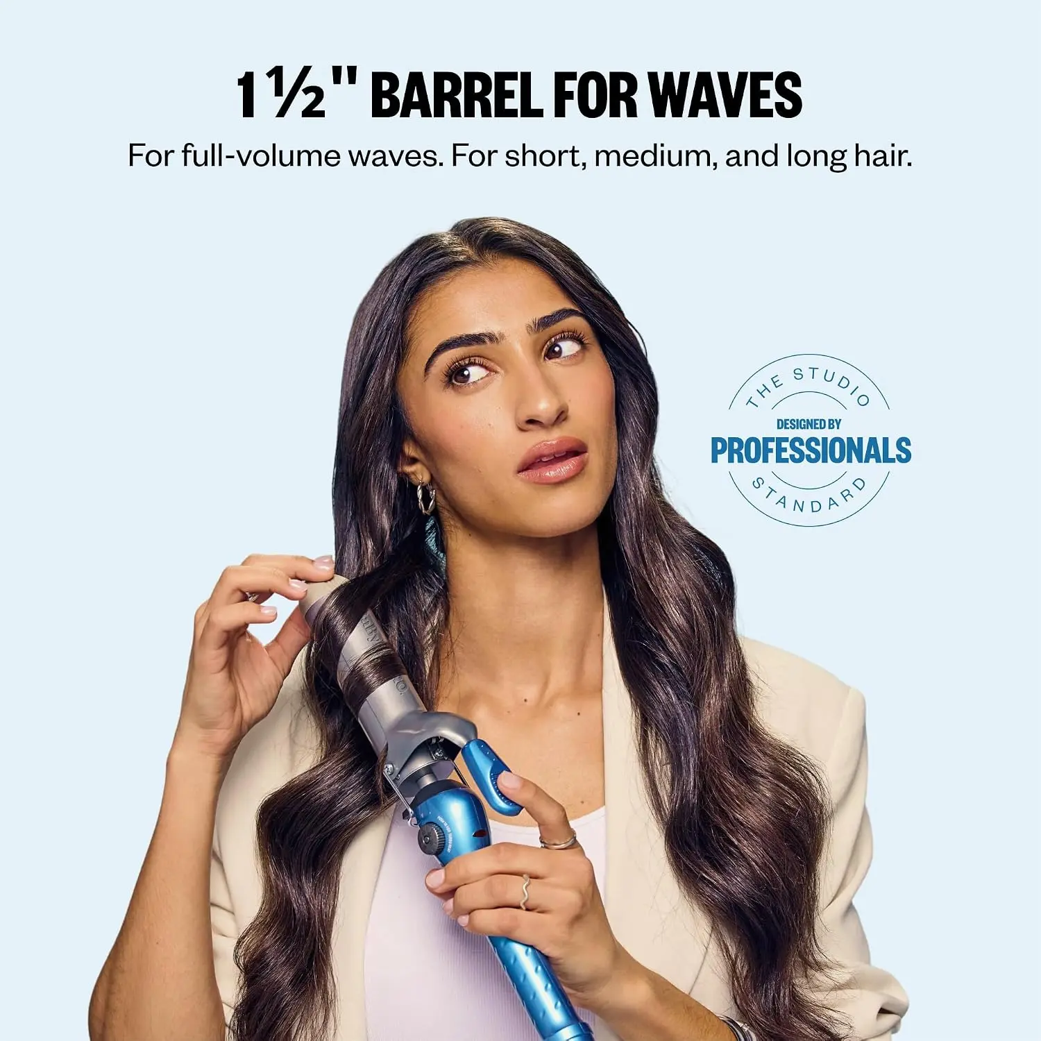 BaBylissPRO Nano Titanium Spring Curling Iron, Professional Hair Wand, Tool for Stylists, Nano Titanium Technology for Tight Curls or Loose Waves