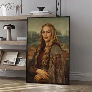 Cersei Lannister Wall Art Quirky Design for Modern Interiors 8x12 to 27x40 inches GOT Cersei Lannister Mona Lisa Home Decor Poster