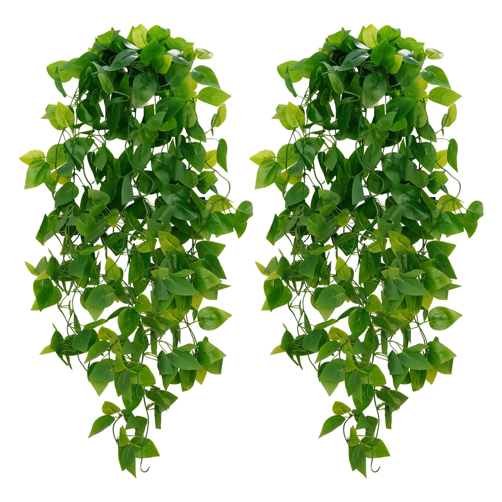 Artificial Ivy Leaf, 2 Counts Fake Hanging Plant, Fake Ivy Vine, Fake Indoor Plants, Decorative Plants for Home Living Room Bedroom Dining Room Wedding Party, Fruit, Synthetic