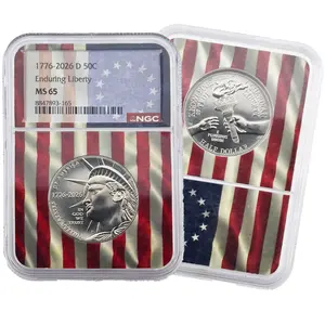 1776-2026 D 50C Enduring Liberty Half Dollar NGC MS65 Flagcore