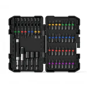 45PCS Impact Screwdriver Bit Set, Magnetic 1/4" Hex Shank Drill Bits with Titanium Coating, Phillips/Hex/Torx Multi Bits Kit for Drill Driver, Home DIY & Automotive Repair