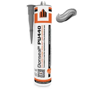 Donseal PU440 Polyurethane Concrete Sealant 1 Pack- Non-Sag Concrete Caulk for Joints, Walls, Sidewalk, and Foundation, 10.1 fl. oz.  - Grey