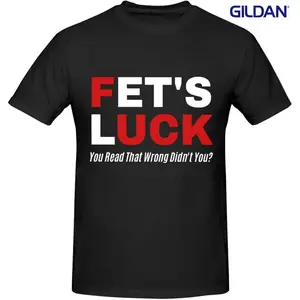 GILDAN G5000 Men's Funny Graphic T-Shirt - "Luck You Read That Wrong" - 100% Pure Cotton Short-Sleeve Sarcastic Tee - Black