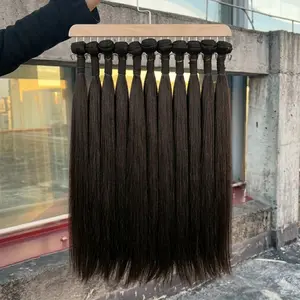 JOPEAR【12A Premium Upgraded】Straight Human Hair Bundles 30 Inch 12A 100% Unprocessed Brazilian Virgin Hair Bundles 3 Pcs Real Human Hair Natural Black Color For Woman Fast Shipping #Summer
